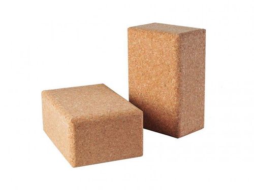 Cork yoga brick pair