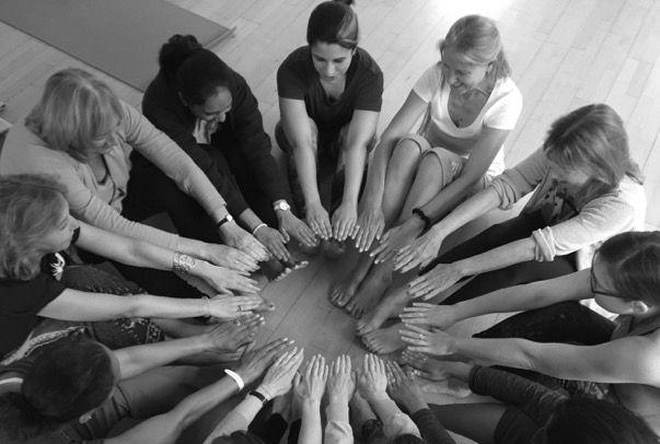 Circle of trainee yoga therapists