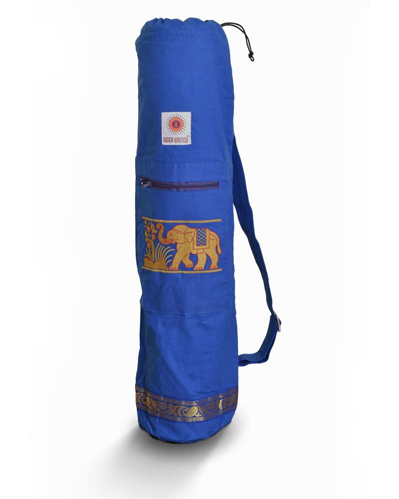 Blue Sutra Elephant Cotton Yoga Mat Bag by Yoga United