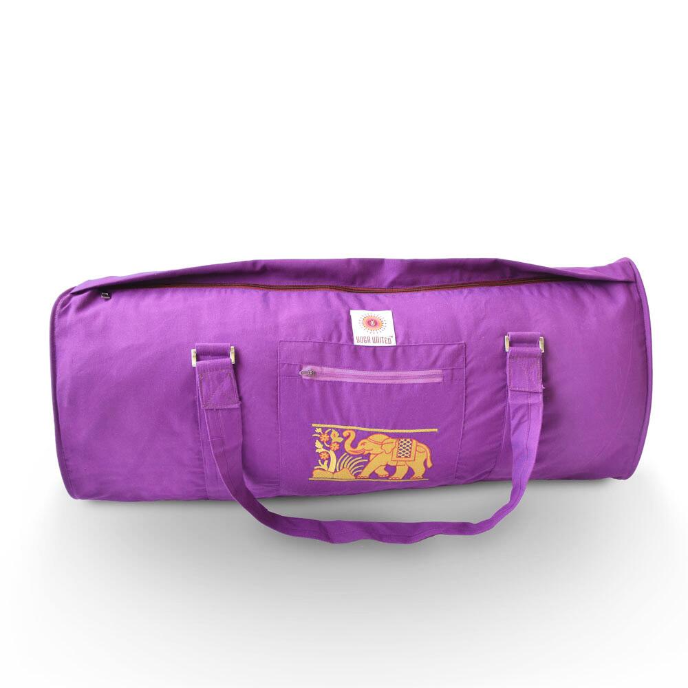 cotton deluxe yoga kits carrier elephant design pink colour bag