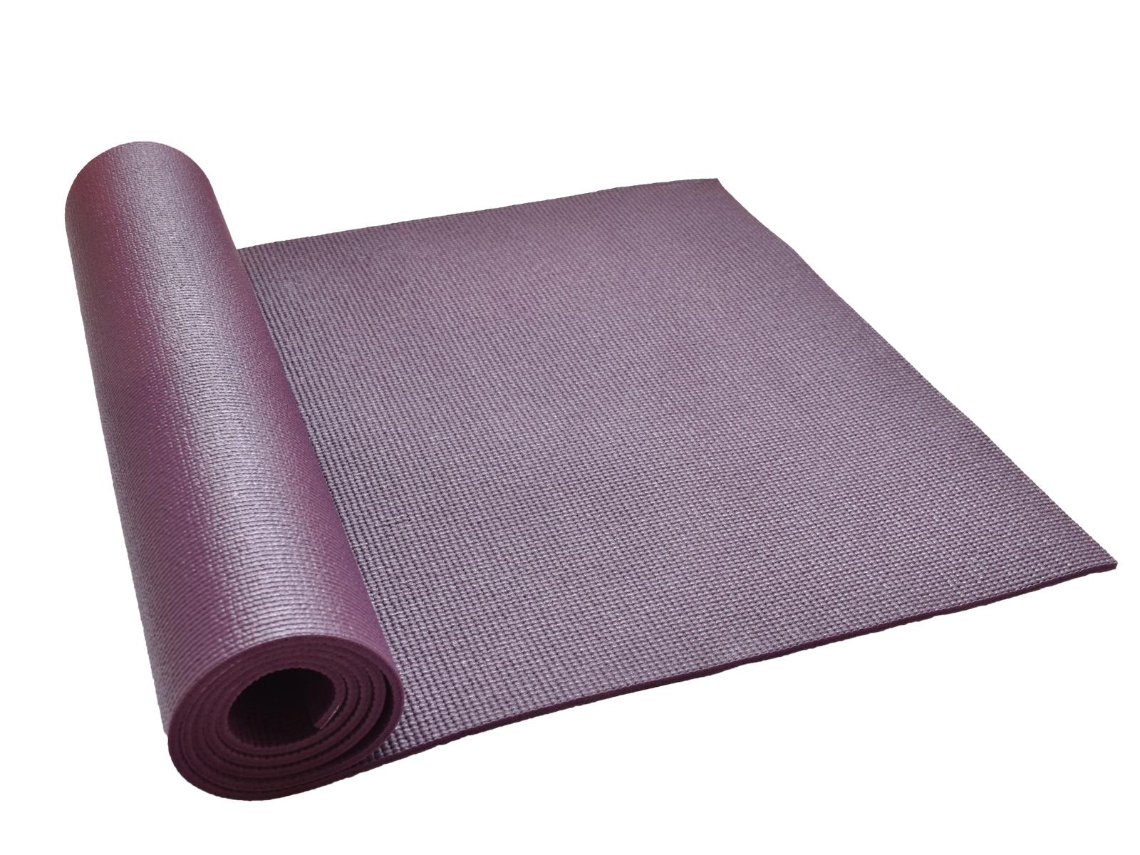 Yoga Pilates 6mm thick standard mat Aubergine