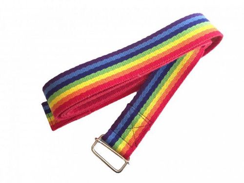Yoga United Chakra Yoga Belt Bar Buckle Strap Rainbow Colours wholesales