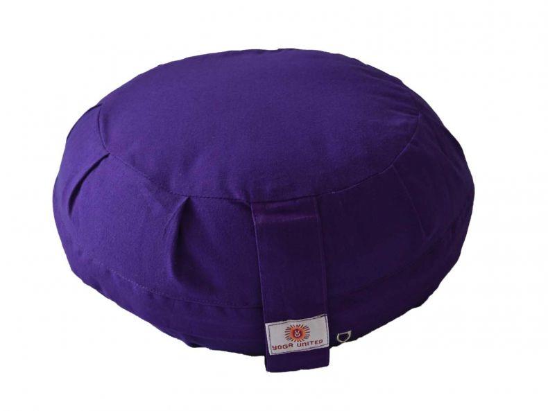 Yoga United meditation removable cotton cover round zafu purple cushions