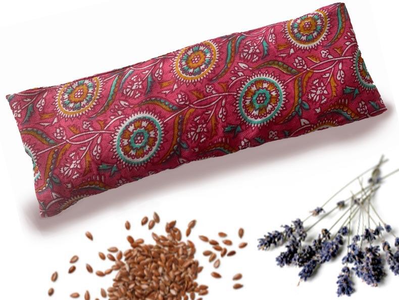 Yoga United luxury cotton lavender linseed filled yoga relaxation eye pillow pink