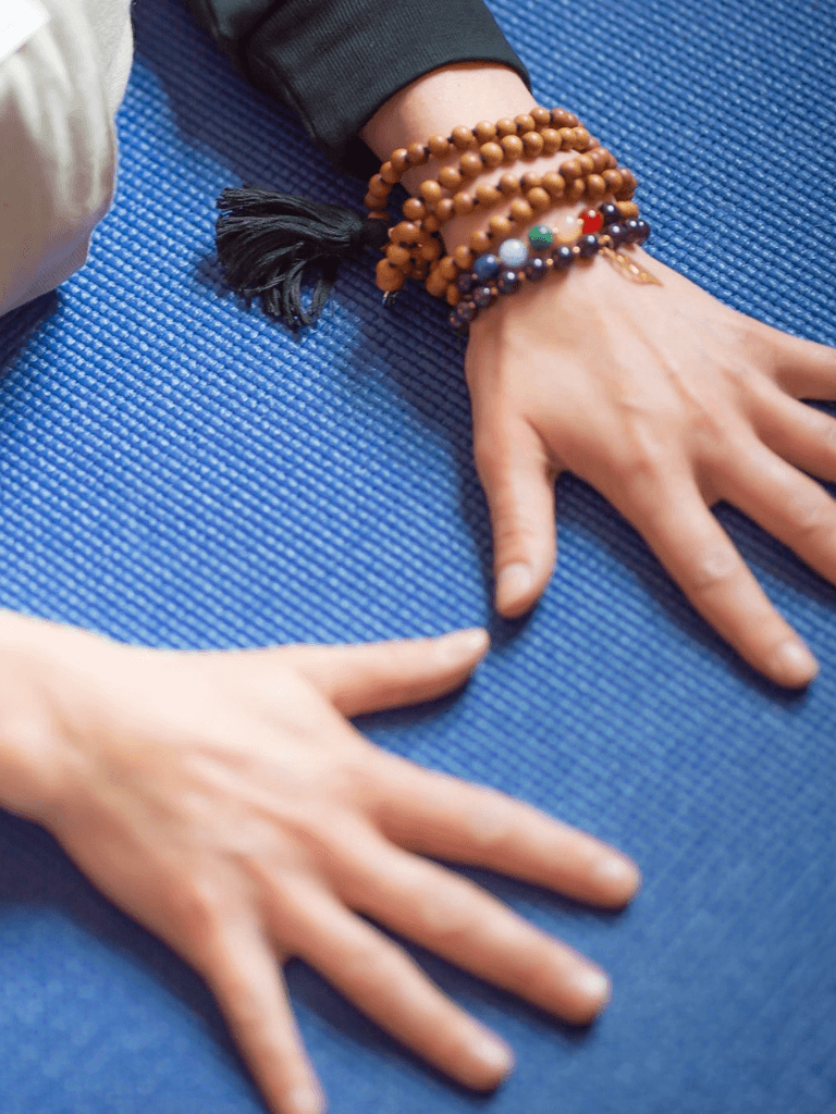 yoga mat blue grip