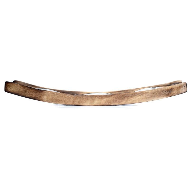 Mango Wood Om Design Ashcatcher Incense Sticks Burner Side