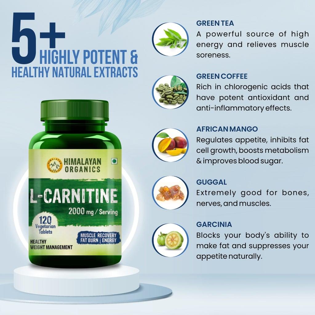 UrbanTokri TheHimalayanOrganics L Carnitine Supports Muscle Recovery 120  Veg Tablets