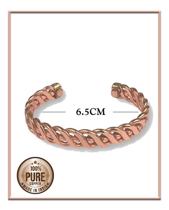 Solid Copper Two Tone Cuffed Health Bracelet - Pure Copper & Brass Cuff  Bracelet | eBay