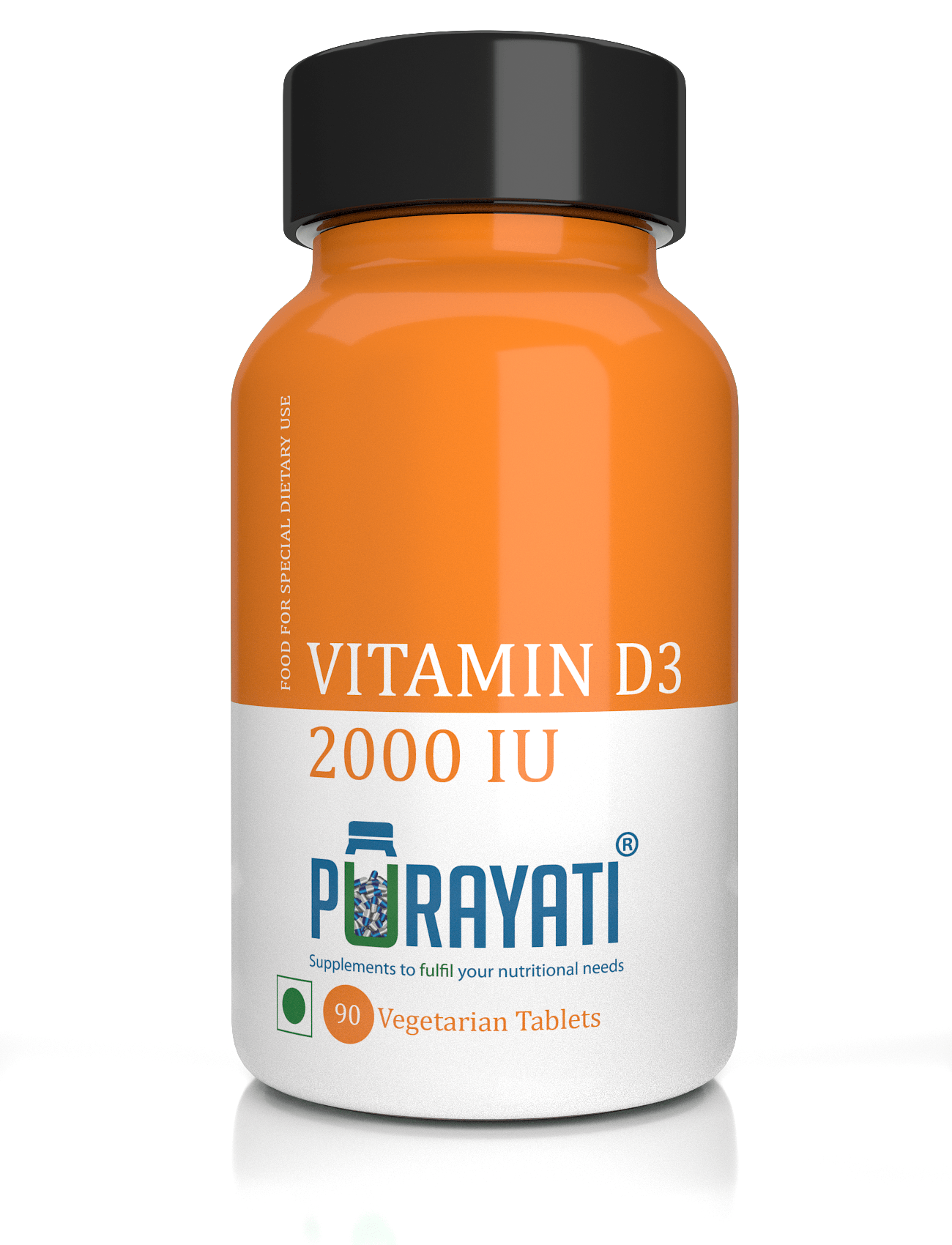 URBANTOKRI Purayati Vitamin D3 Tablets 2000 IU 90 Vegetarian