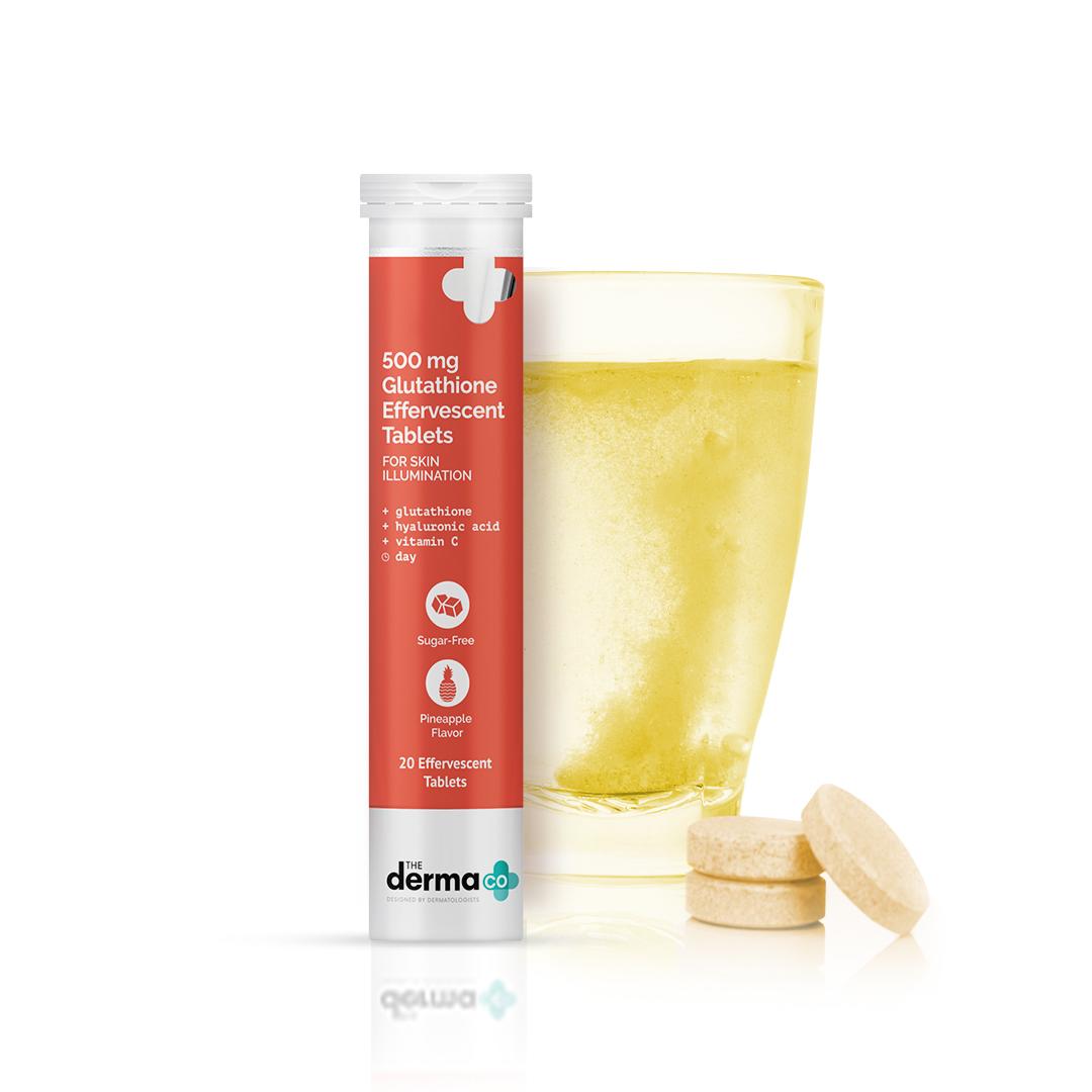 glutathione face wash price The Derma Co 500 mg Glutathione Effervescent Tablets For Skin Illumination