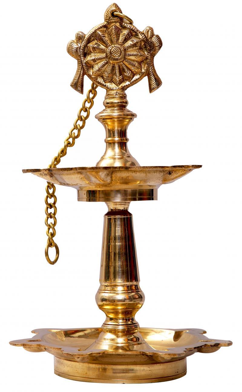 Shalinindia Handmade Oil Lamp 5.75x1.5x3.75-Inch Gold size