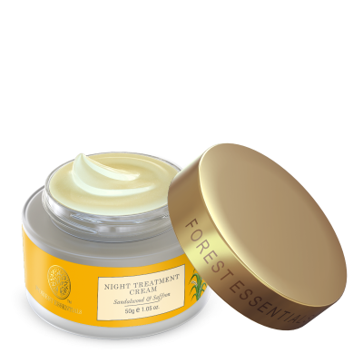 Product showing Sandalwood and saffron night treatment cream