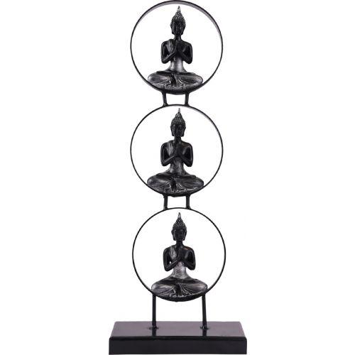 Photo of Buddha Figurine in Black Silver Colour