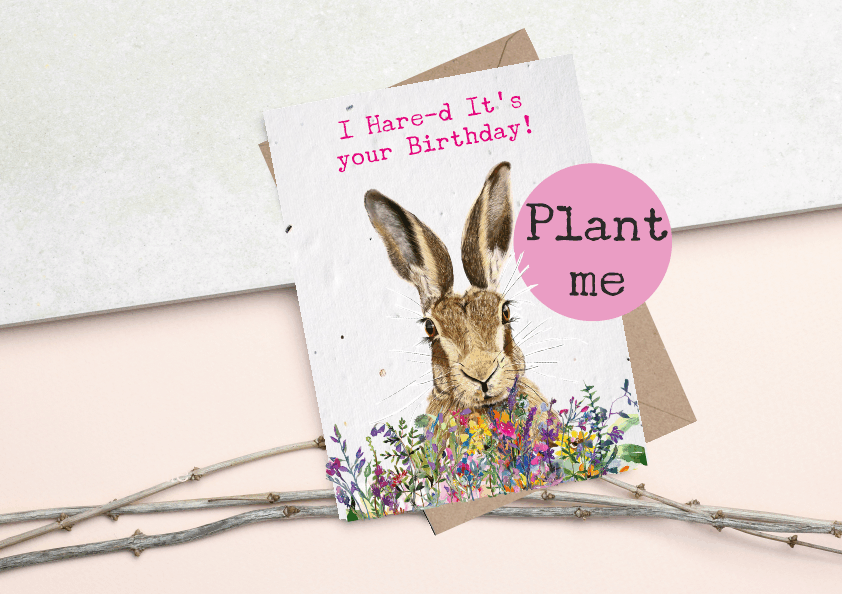 ECO and VEGAN Friendly PLANTABLE  flower Seed Cards- Bee Cards - Wildflower cards - Grow me, don't Throw me! Plantable seed paper
