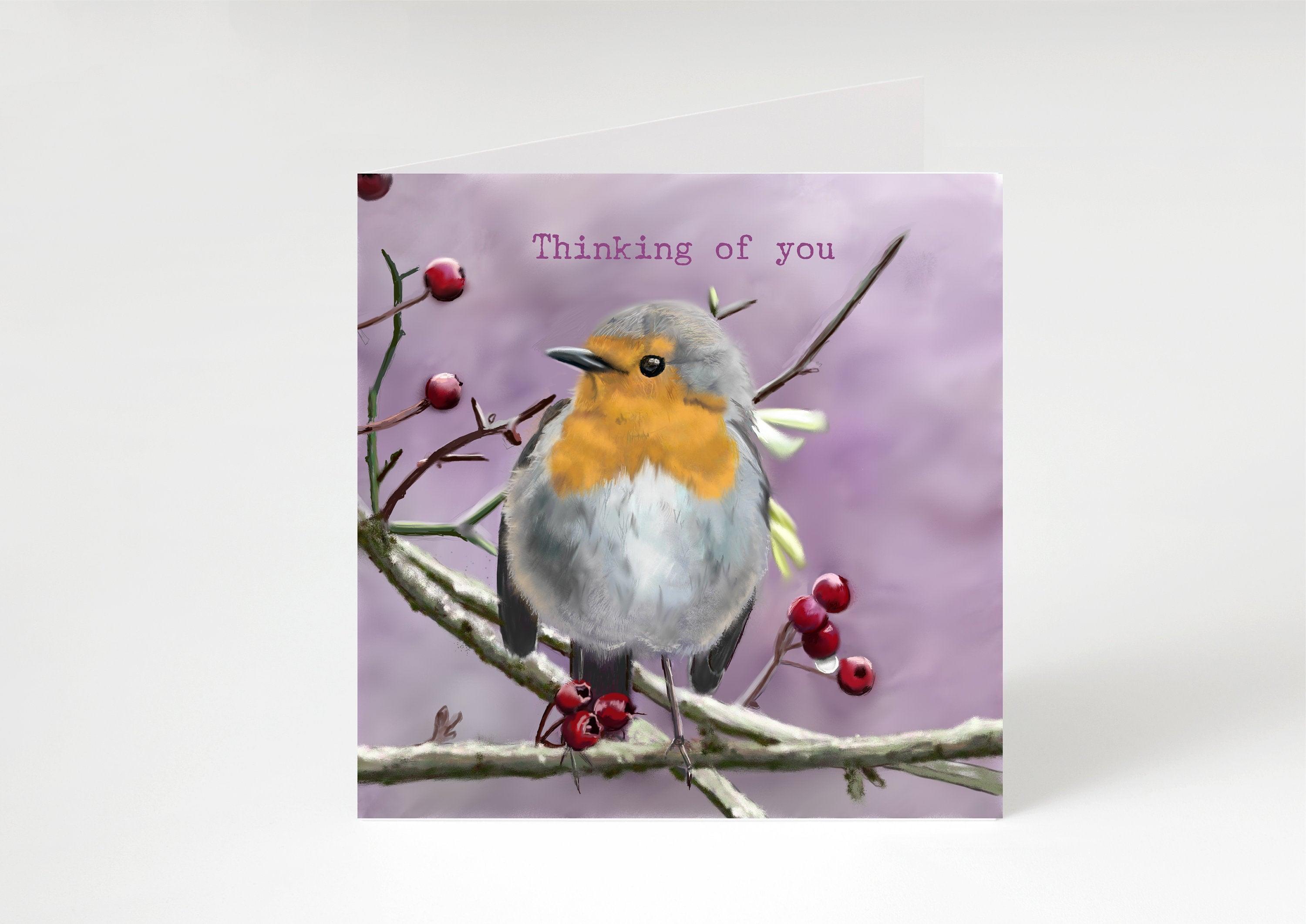 Robin Sympathy card -Thinking of you - Sympathy/ Friendship card- Robin Card -Friendship card- Sympathy card