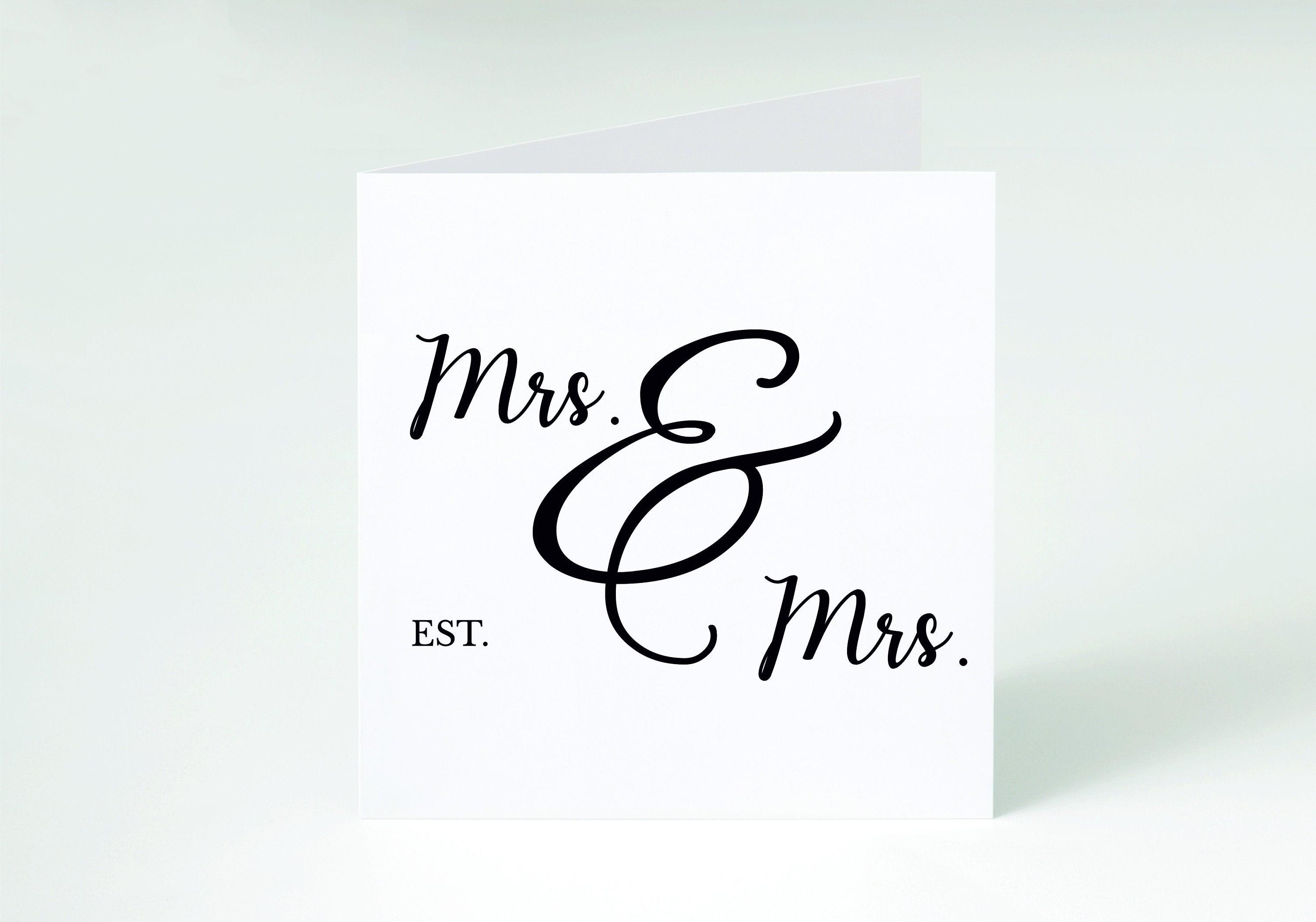 Personalised Gay -Same sex - LGBT Wedding or anniversary cards - Mr and Mr - Mrs and Mrs- Wedding cards - Anniversary cards