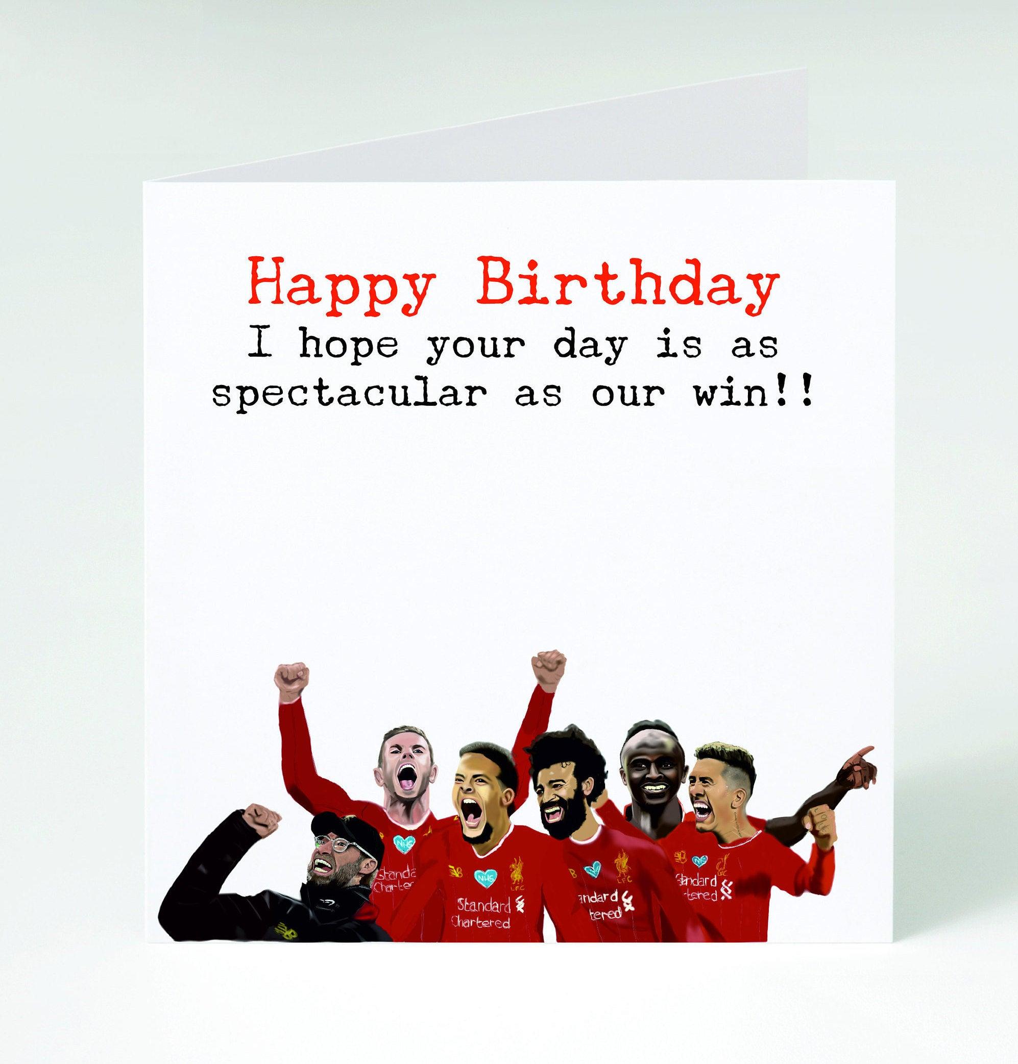 Liverpool  Premier League Champions 2019-20 Birthday card -Birthday card for son - football birthday card - Dad birthday card- Liverpool fan