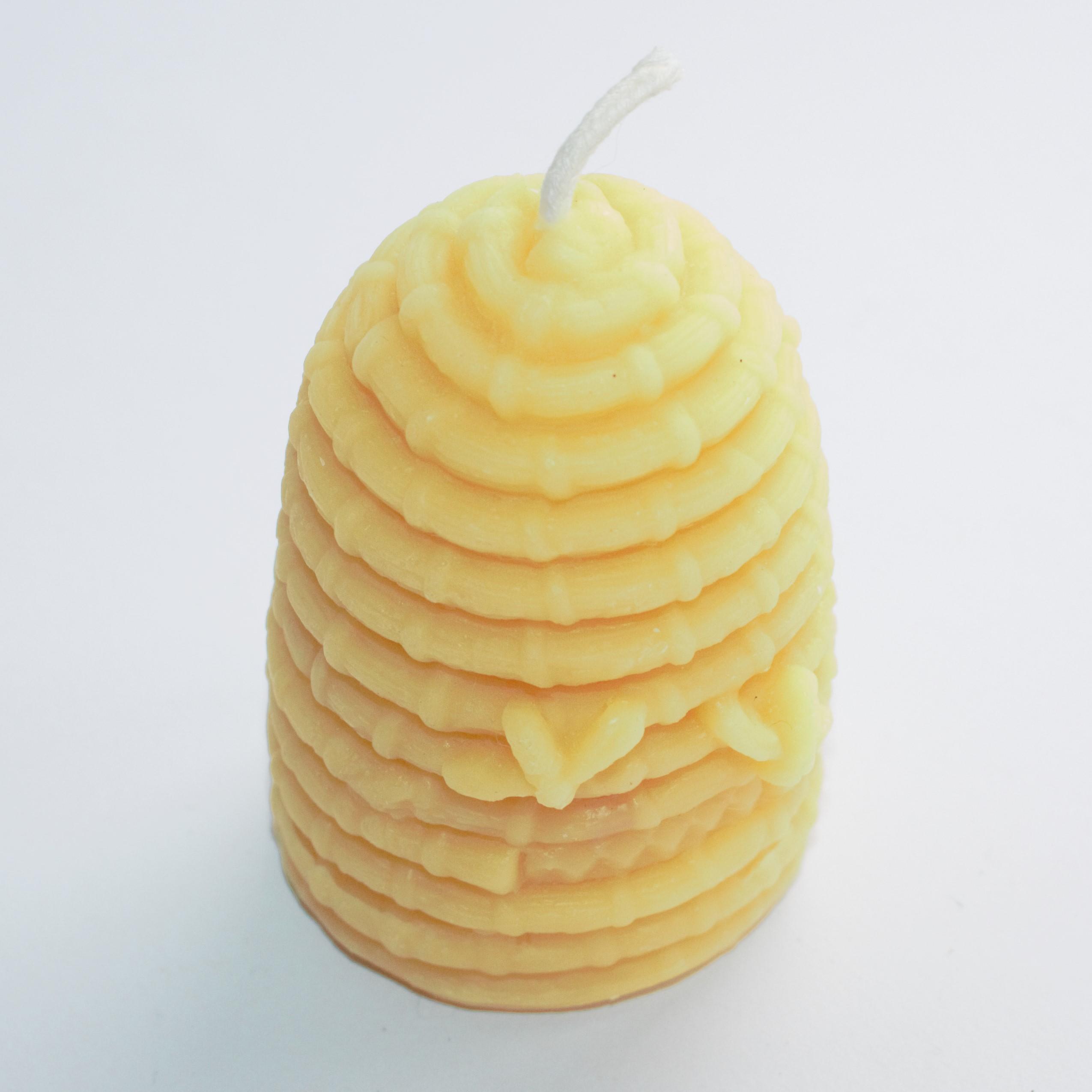 Large hive pure beeswax candle