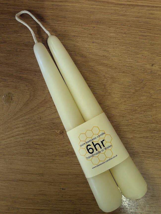 Ivory dipped 6hr pure beeswax candles