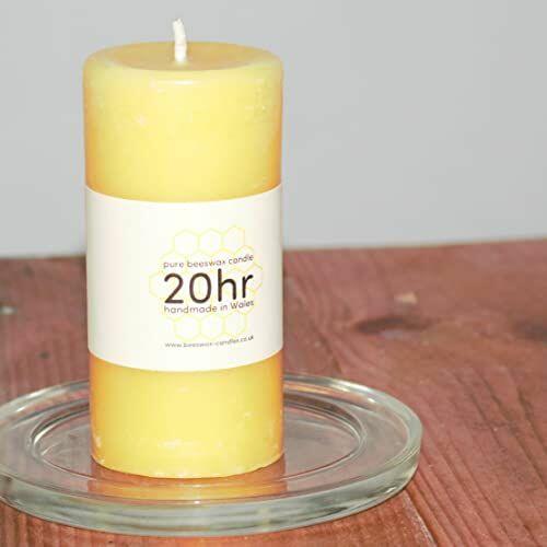 20hr pure beeswax pillar candle