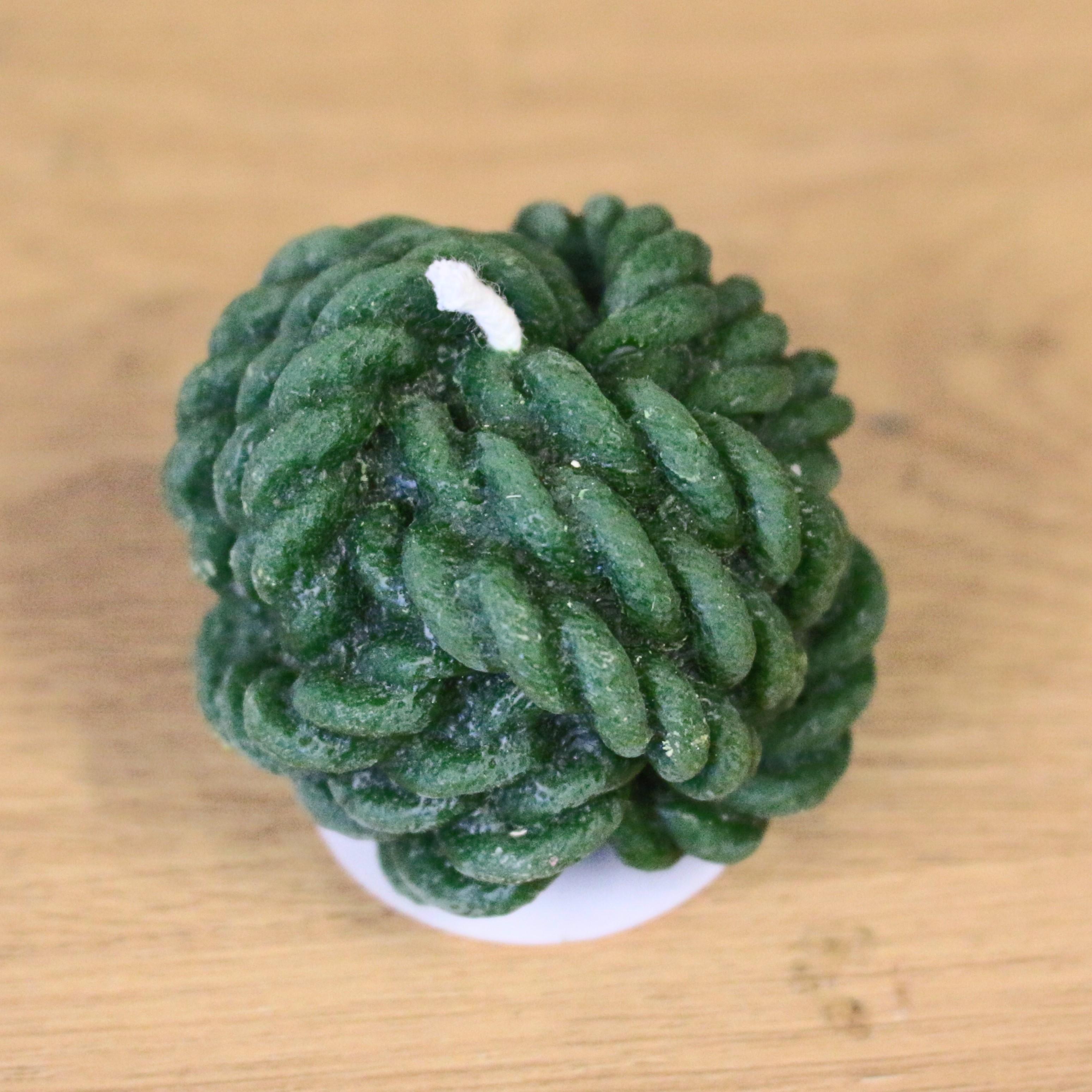 Christmas Green pure beeswax yarn ball candle