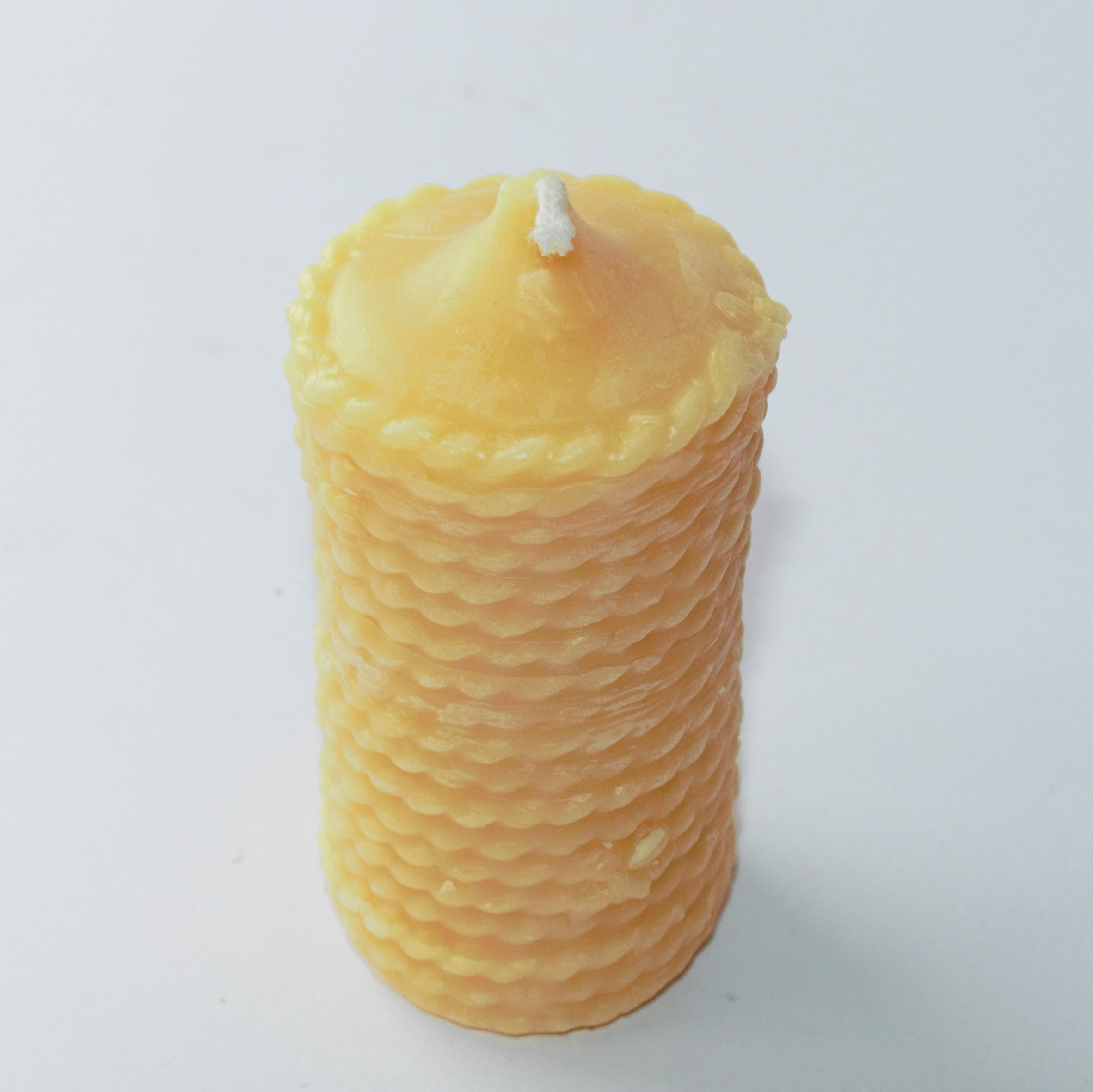 Bees on rope pure beeswax candle