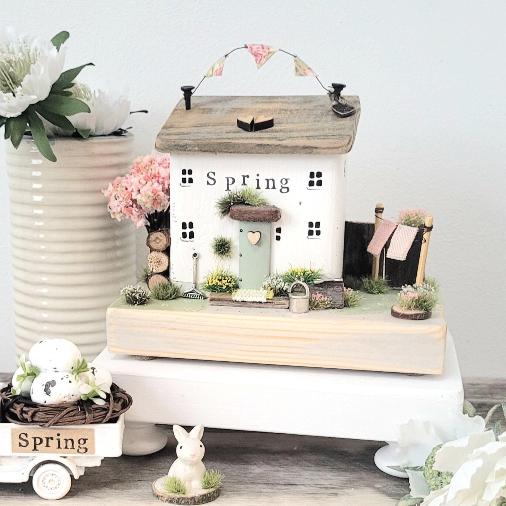 SPRING COTTAGE IN A COTTAGE GARDEN