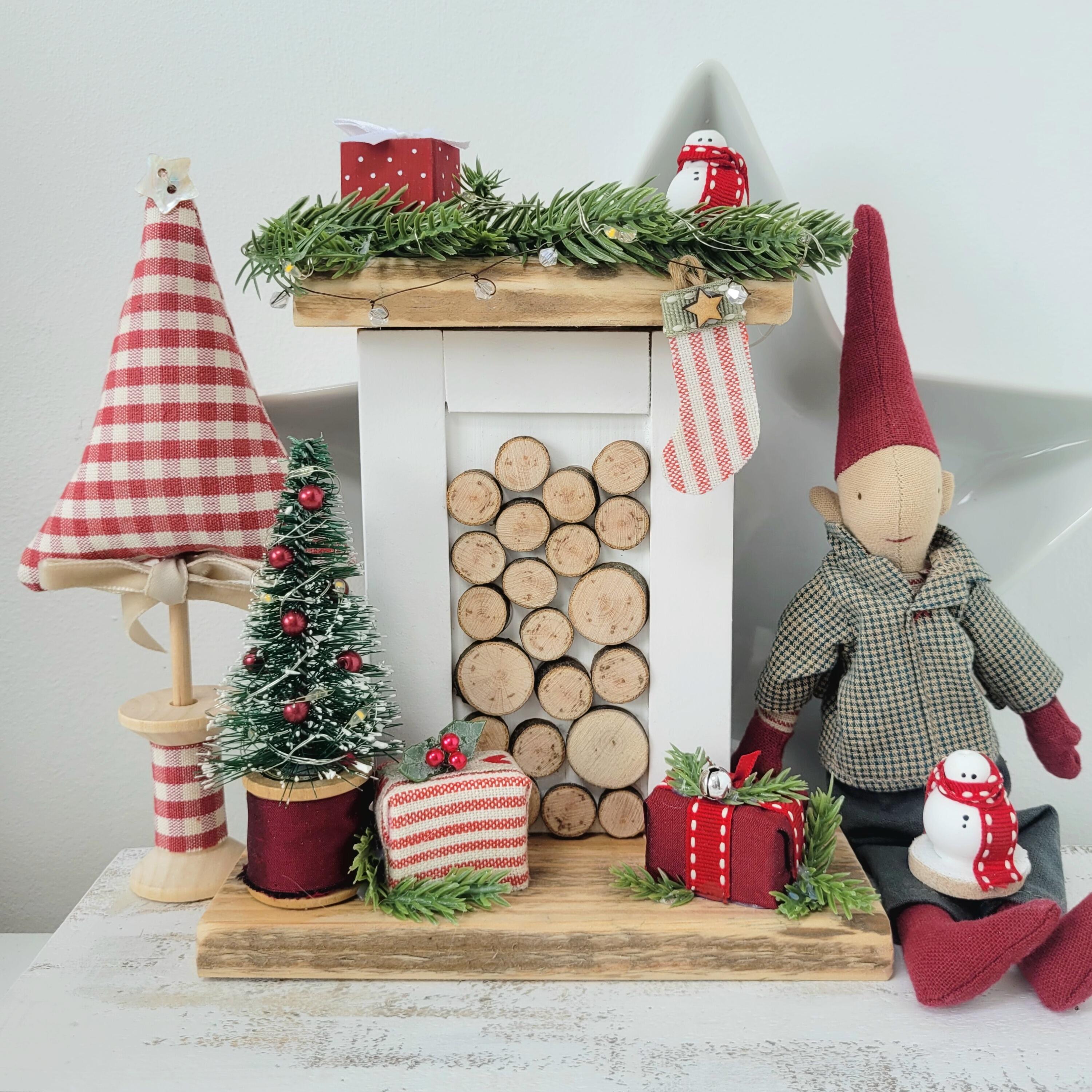 THE NIGHT BEFORE CHRISTMAS FIREPLACE DIORAMA SCENE THE NIGHT BEFORE CHRISTMAS FIREPLACE DIORAMA SCENE