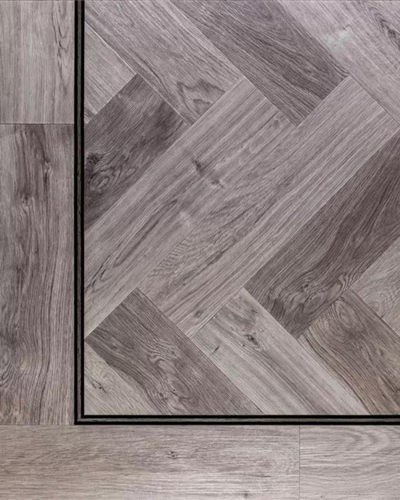 Grey Oak herringbone ambiance luxury vinyl flooring
