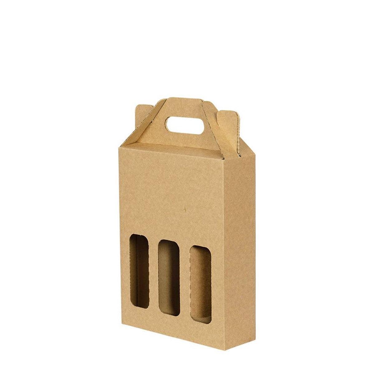 Three Beer BOTTLE Kraft Gift Box