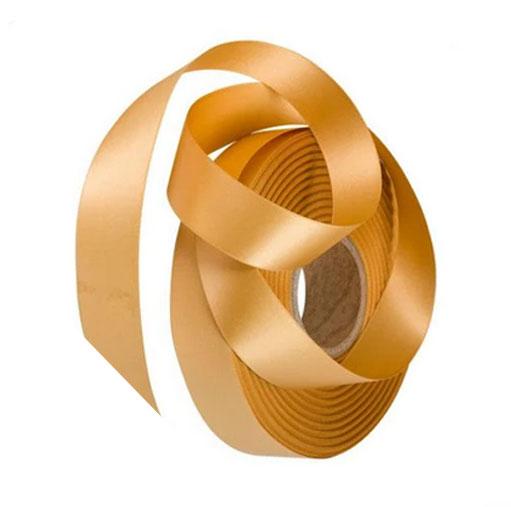 25mm wide satin gold ribbon