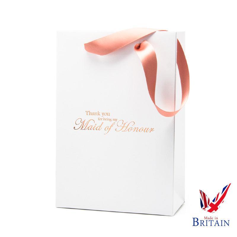 Luxury white wedding gift bag