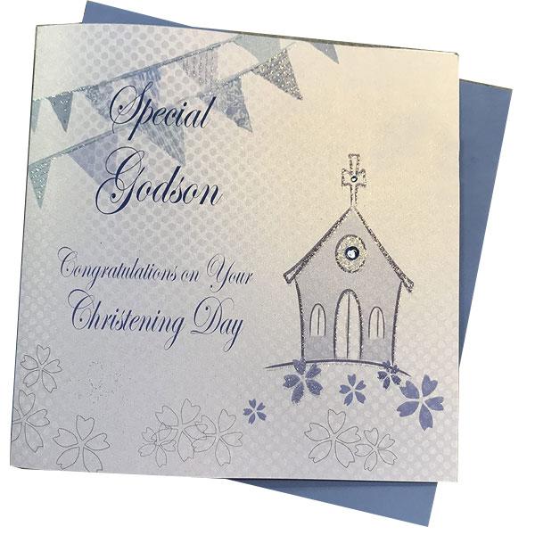 godson christening card