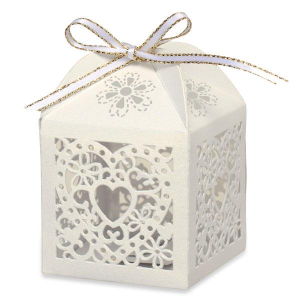 ivory wedding favour box
