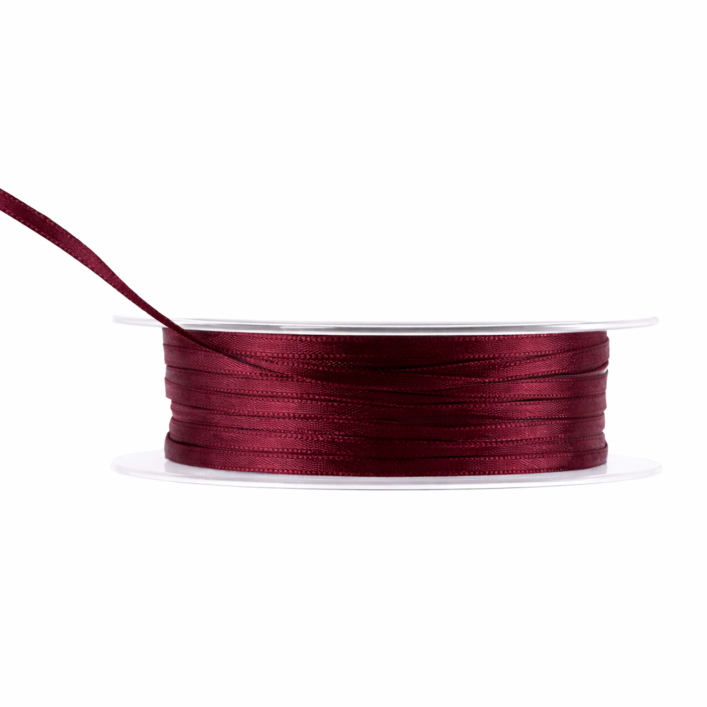 burgundy narrow ribbon