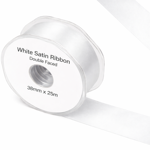 white satin ribbon 38mm