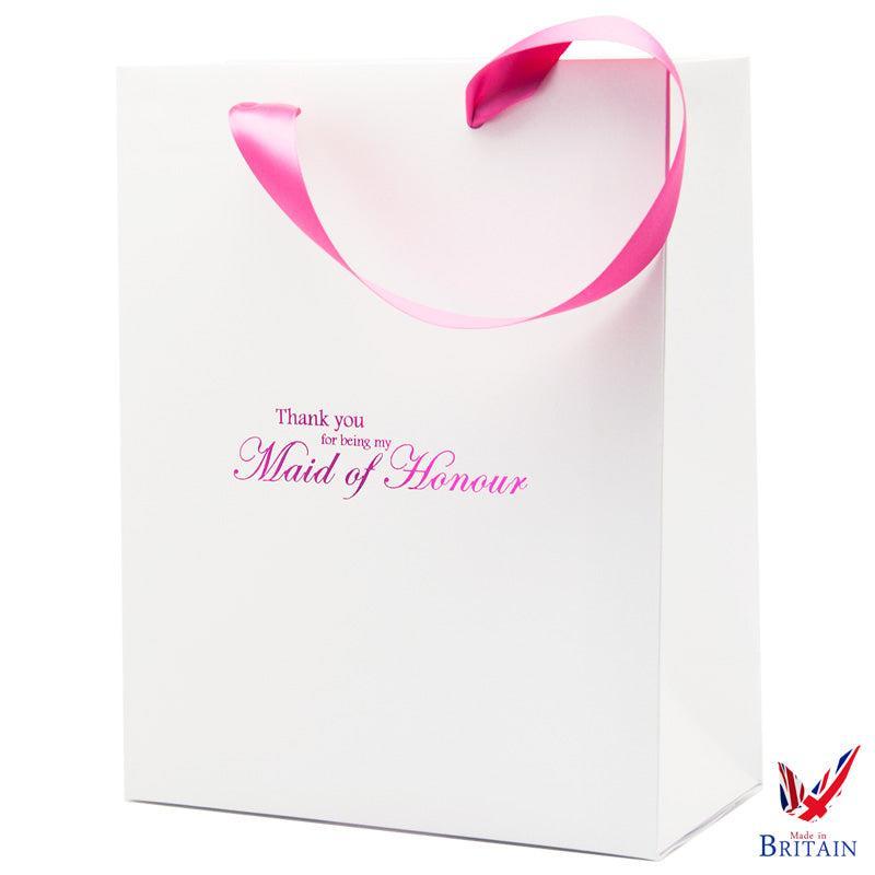 Luxury white wedding gift bag