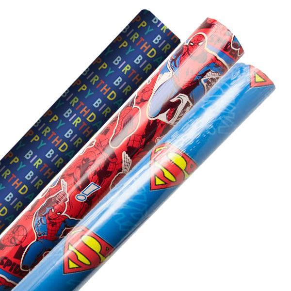 Kid's Birthday Super Hero Roll Wrap Bundle 6m