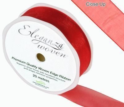 red organza ribbon