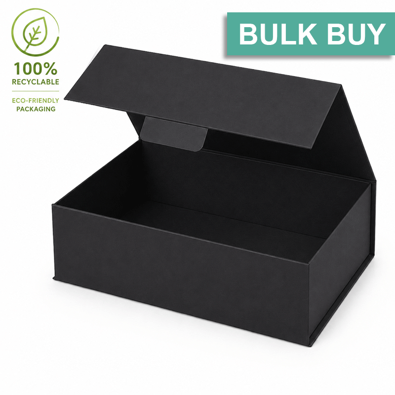 Eco friendly black rigid gift box bulk buy
