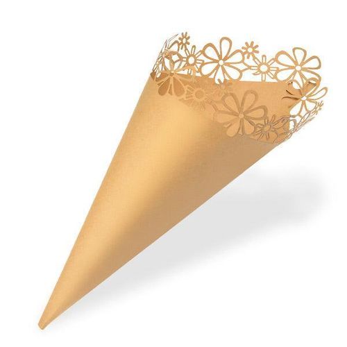 kraft confetti cone