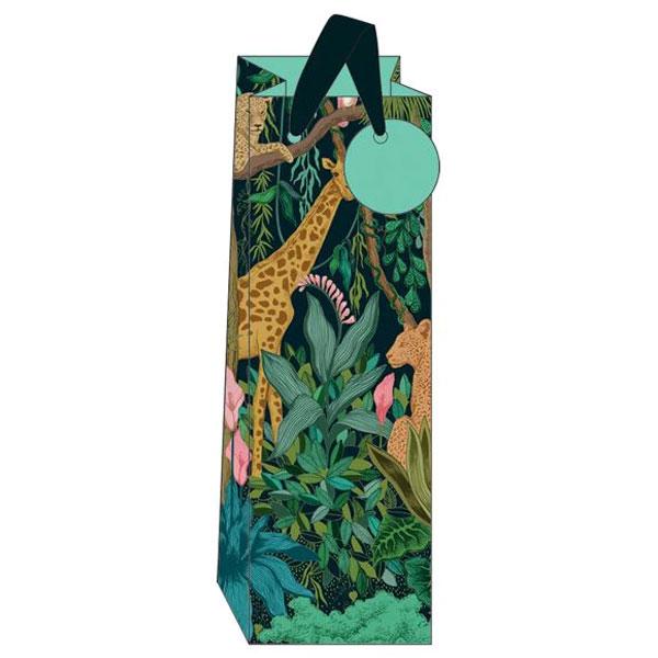 jungle wine bottle bag