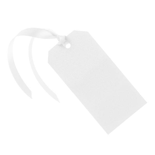 4x Pearlised White Luggage Gift Tag