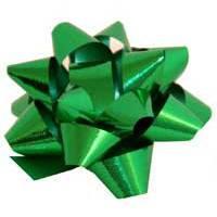 green metallic stickon bow