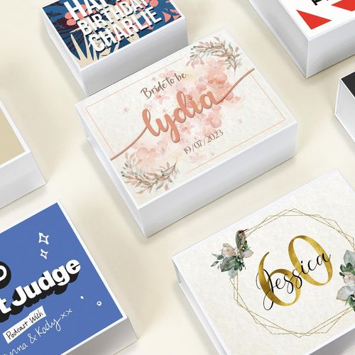 Vinyl sticker personalised boxes