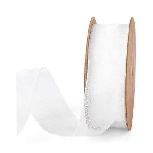 white organza ribbon