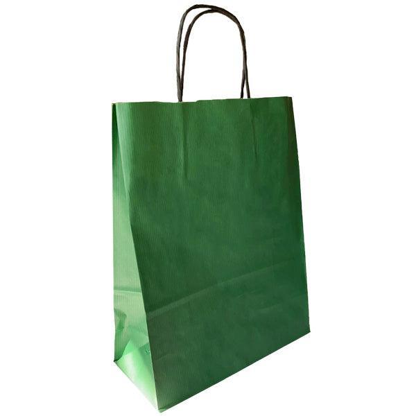 Vertical paper carrier bag with twisted handles