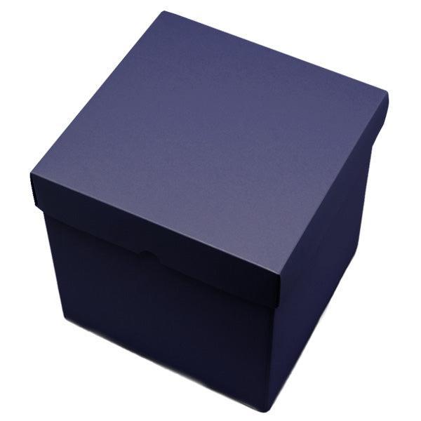 navy blue box and lid