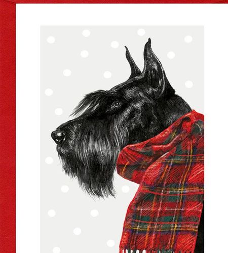 scottie dog xmas card