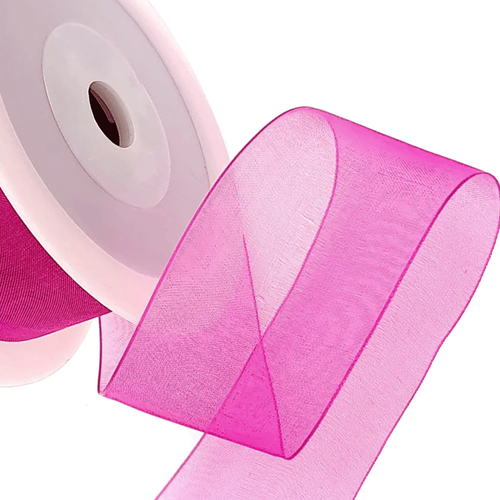 cerise organza ribbon